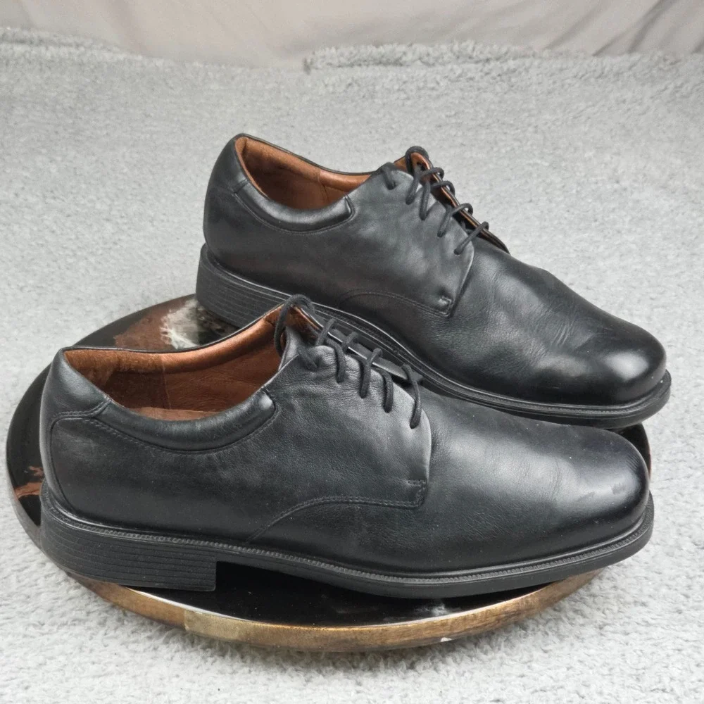 Rockport Mens Leather Black‎ Oxford Dress Shoes Lace Up Size 13M